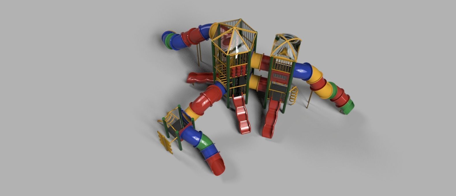 Playground set Low-poly 3D model_3