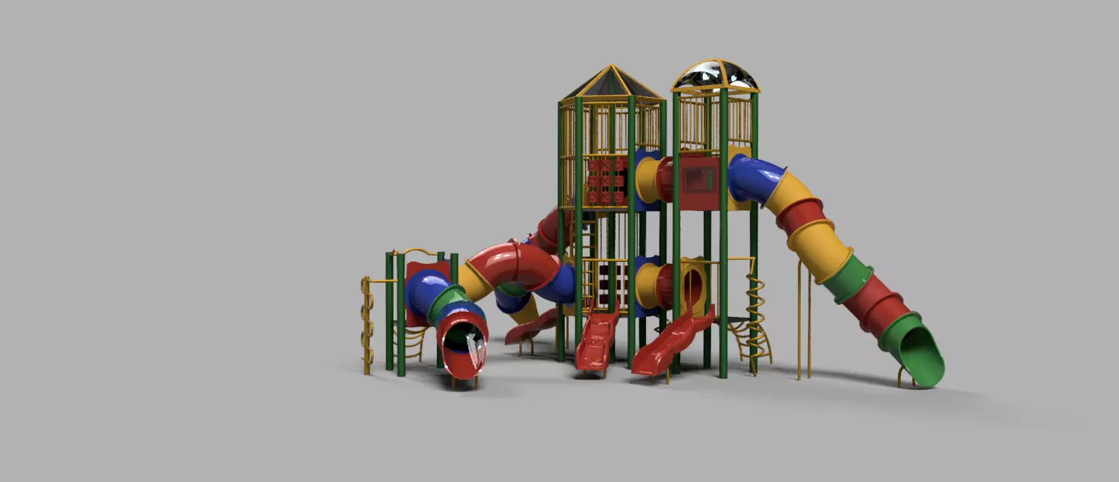 Playground set Low-poly 3D model_0