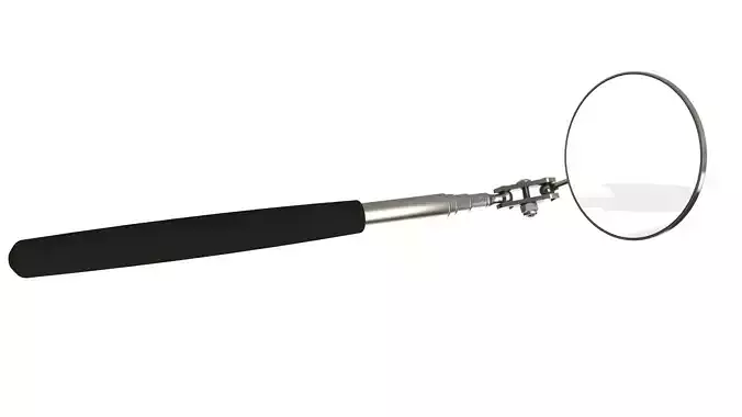 Telescopic inspection mirror