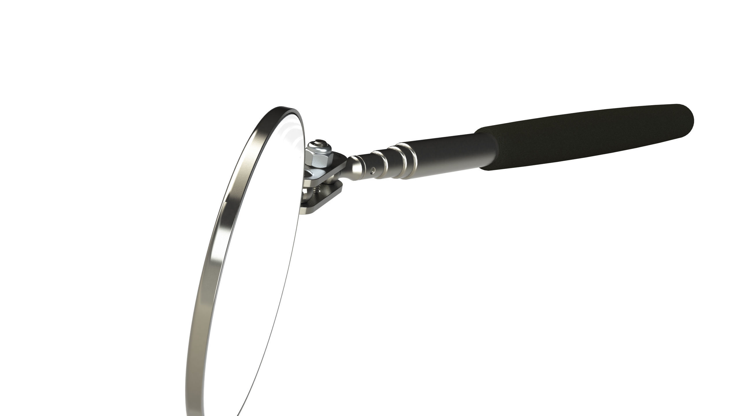 Telescopic inspection mirror 3D model_4