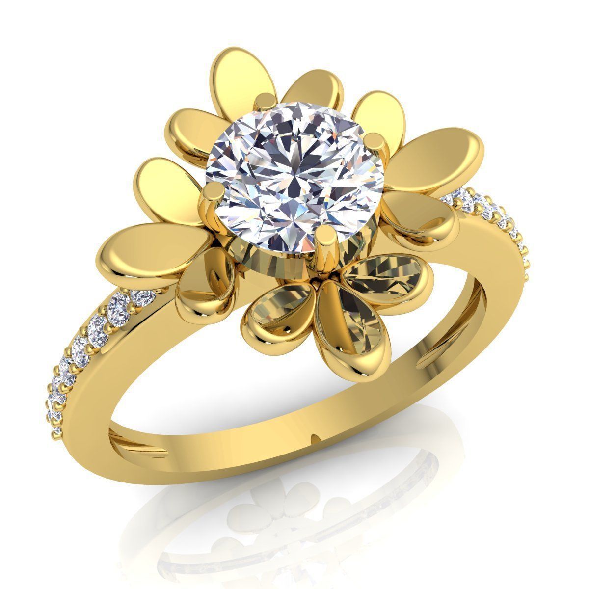 Diamond Ring 3D print model_12