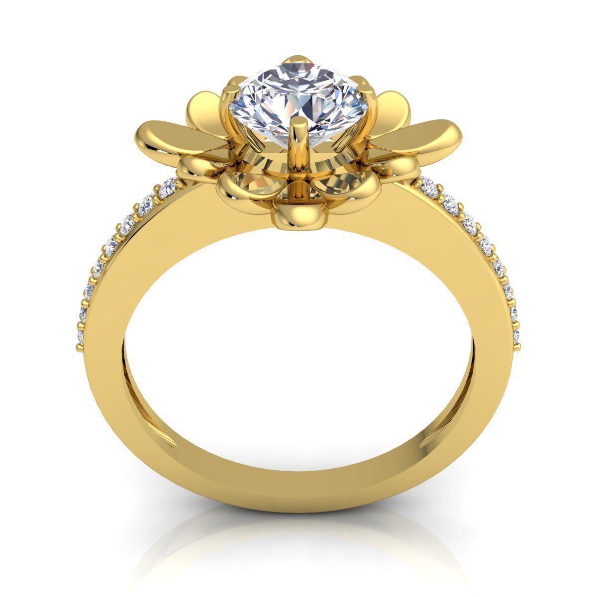 Diamond Ring 3D print model_3