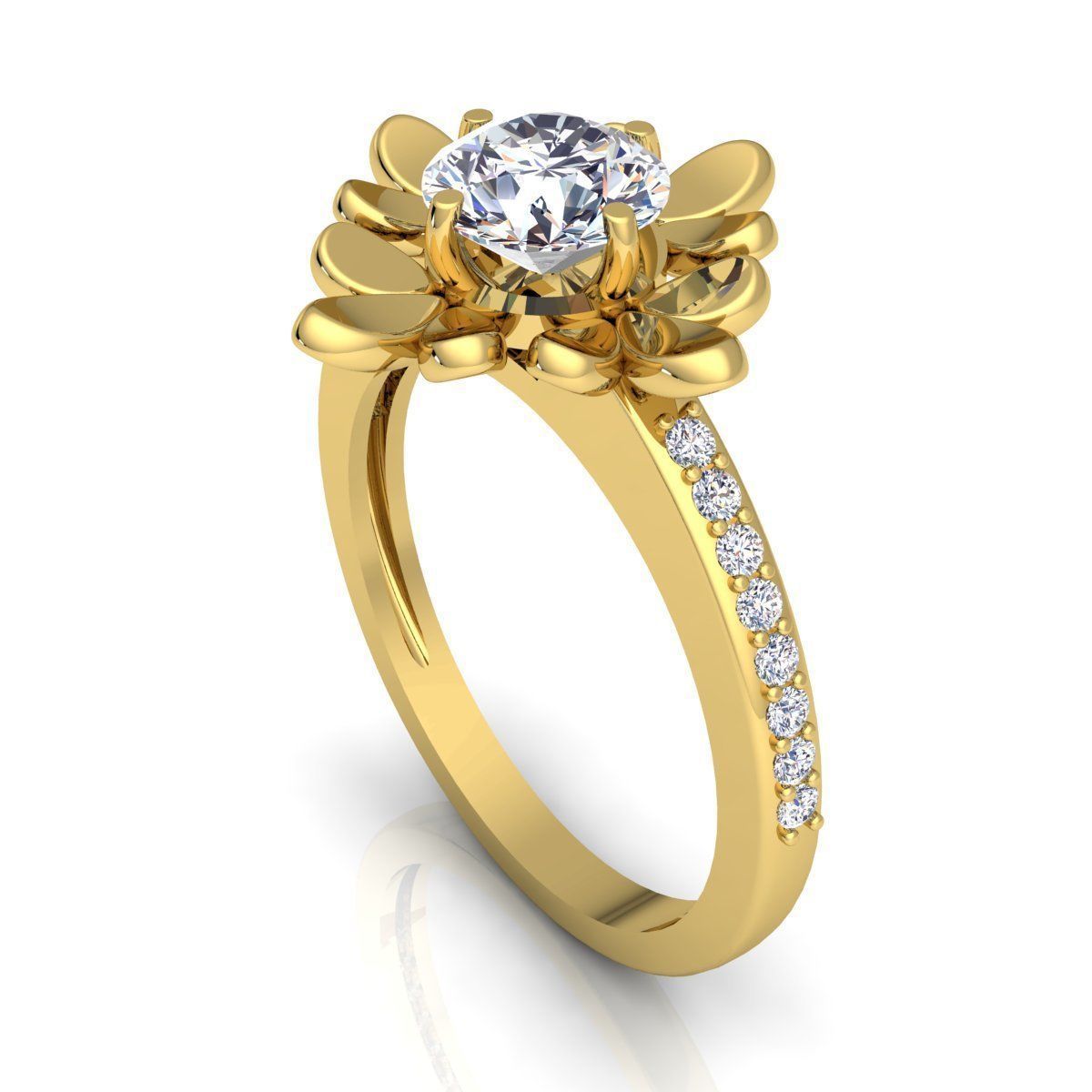 Diamond Ring 3D print model_9