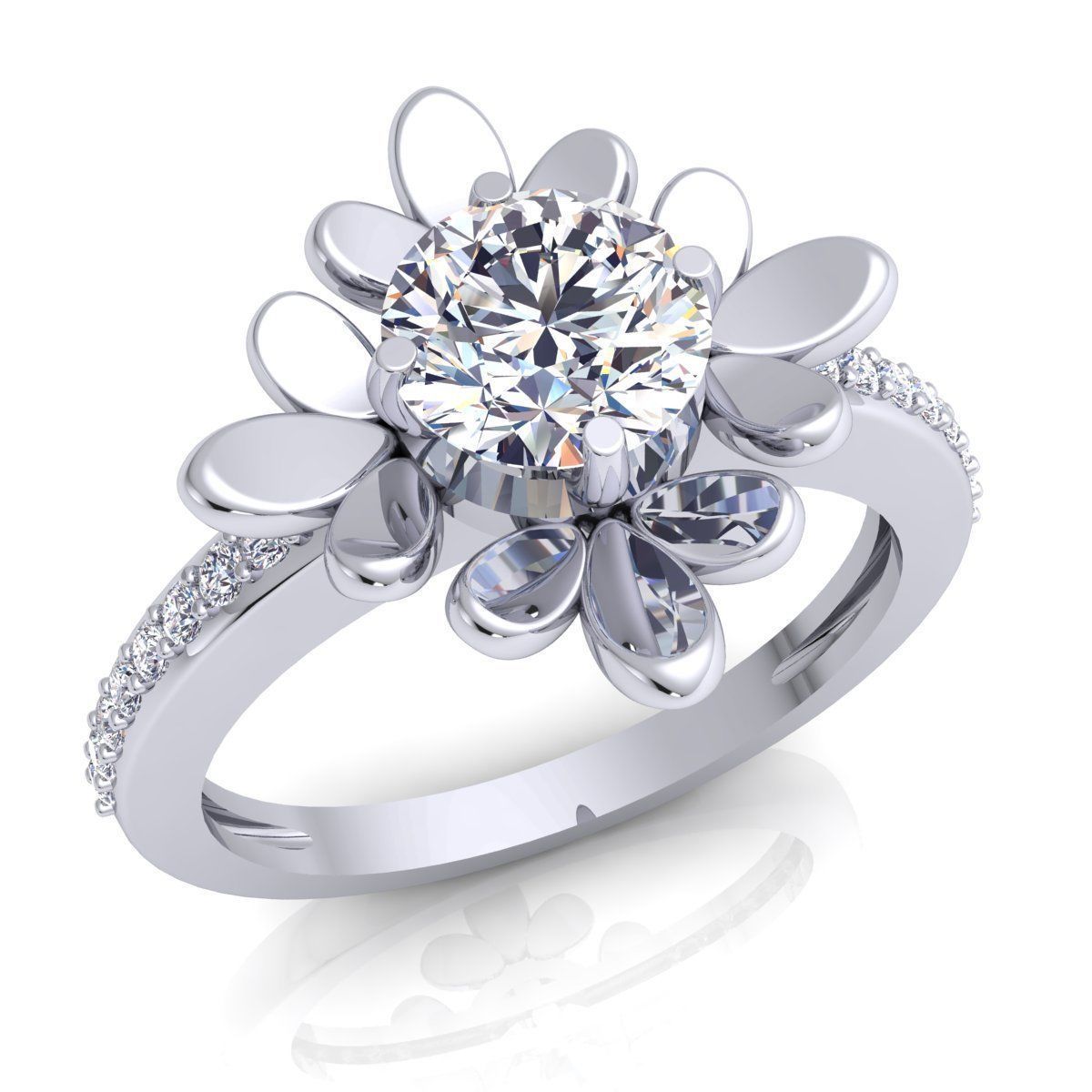 Diamond Ring 3D print model_2