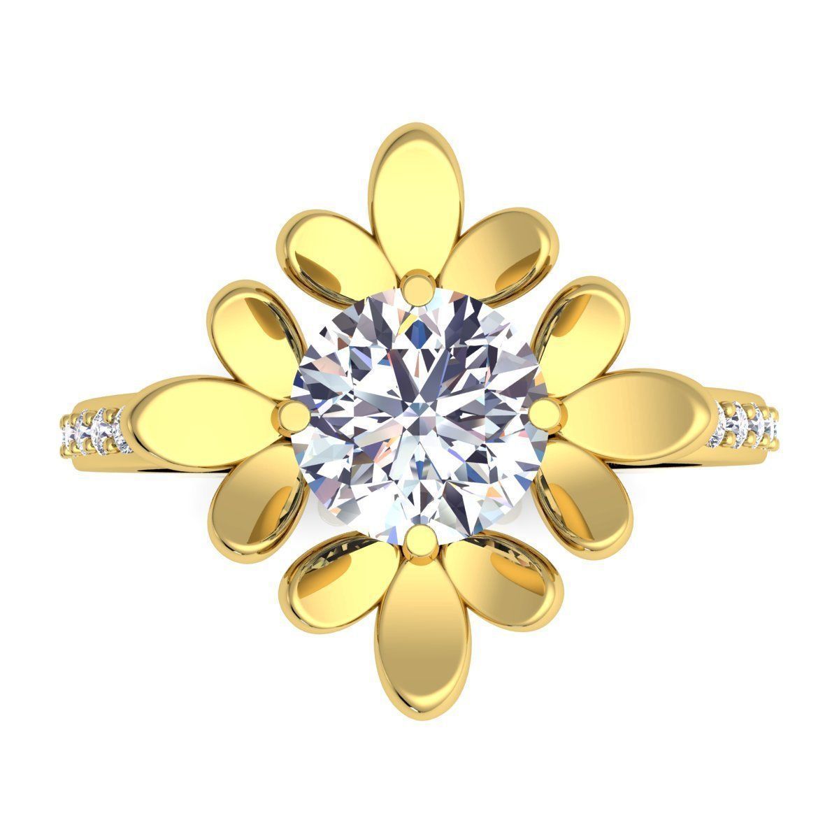 Diamond Ring 3D print model_6