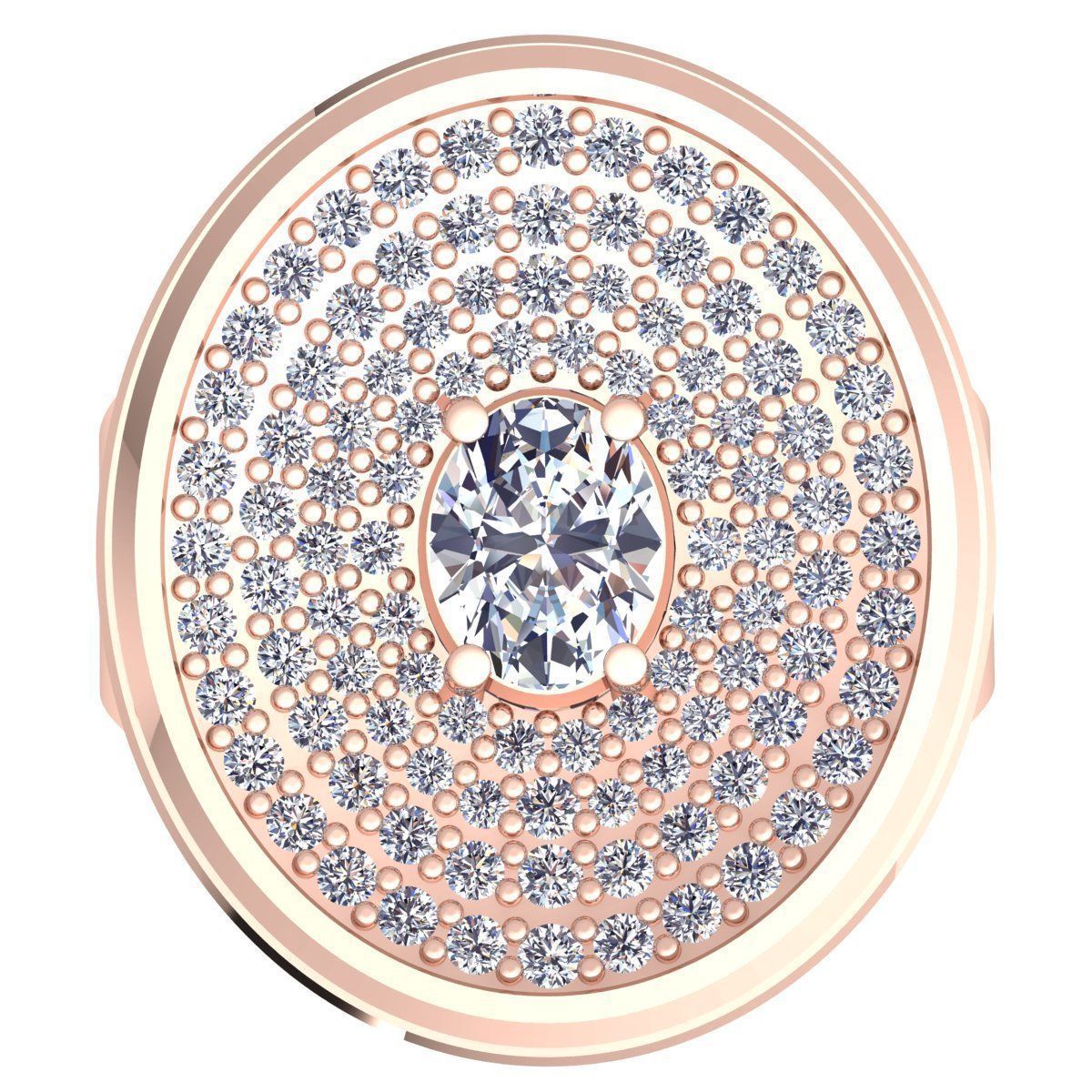 Diamond Ring 3D print model_7