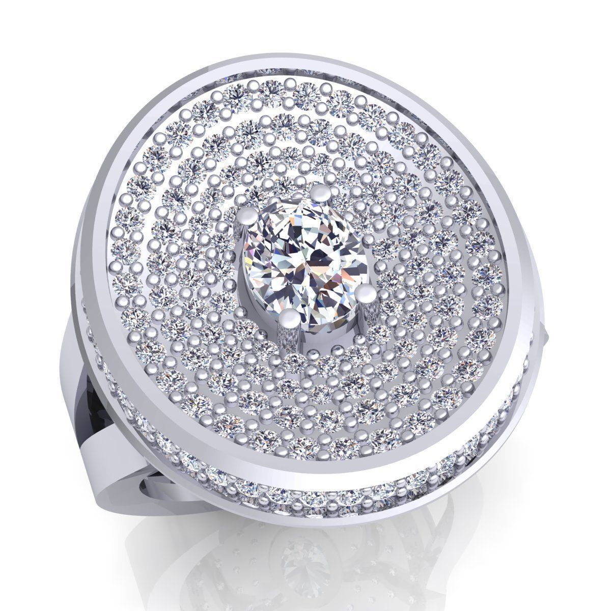 Diamond Ring 3D print model_2