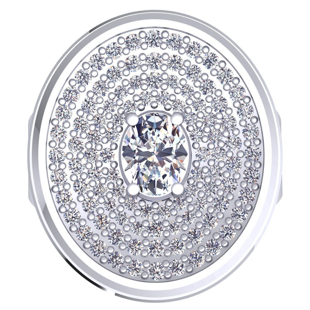 Diamond Ring 3D print model_8