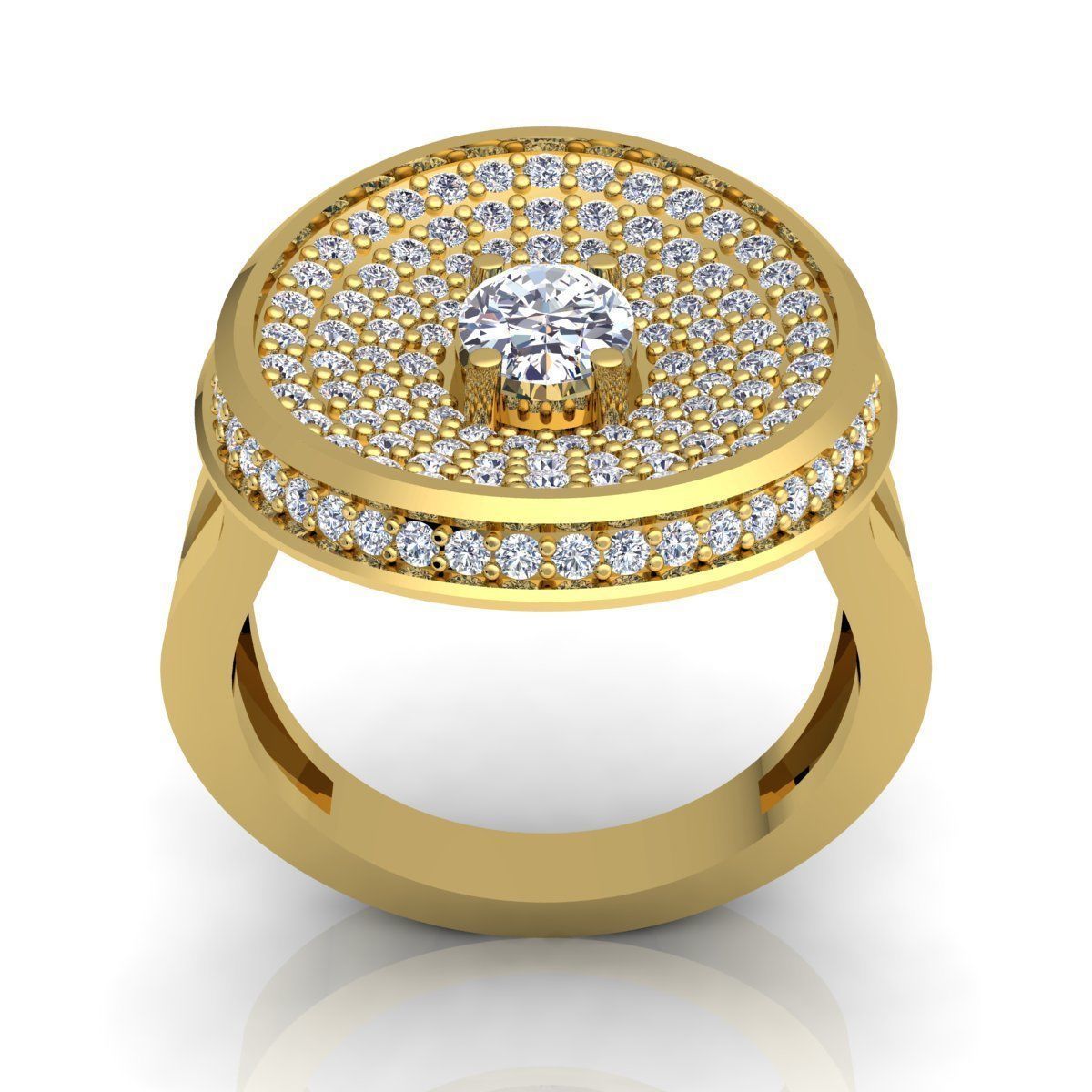 Diamond Ring 3D print model_3
