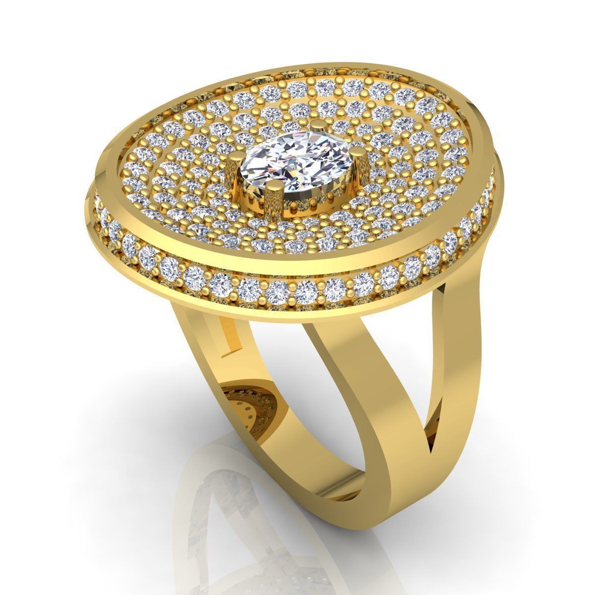 Diamond Ring 3D print model_9