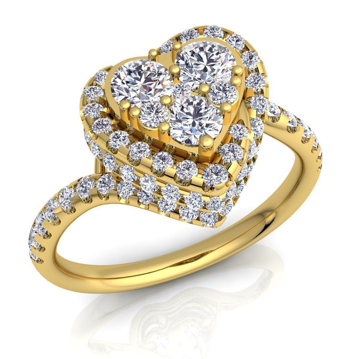 Diamond Ring 3D print model_1