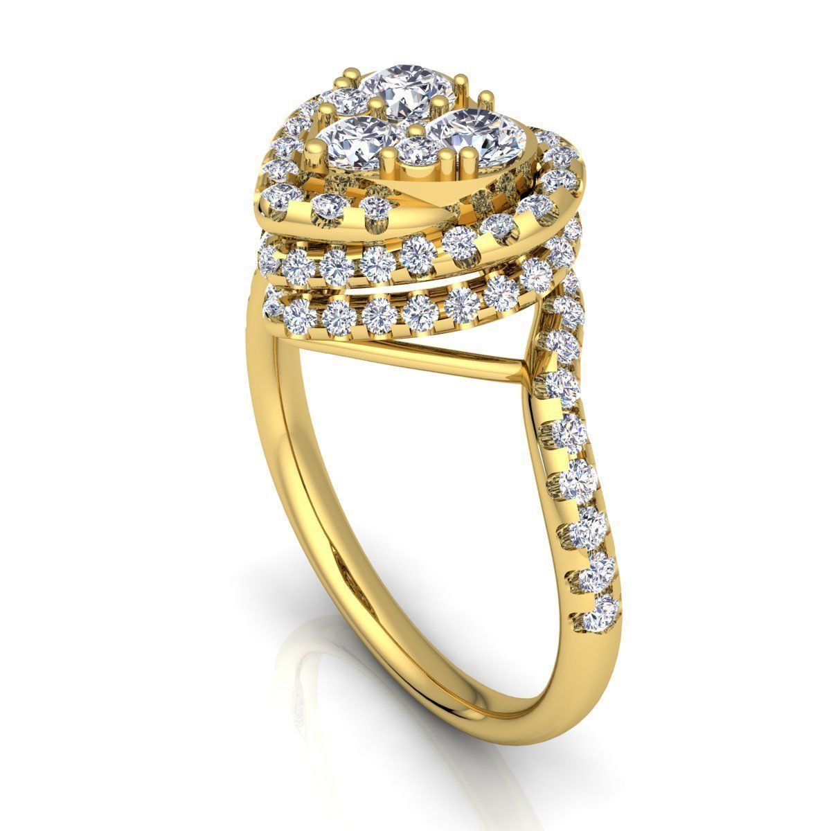 Diamond Ring 3D print model_9