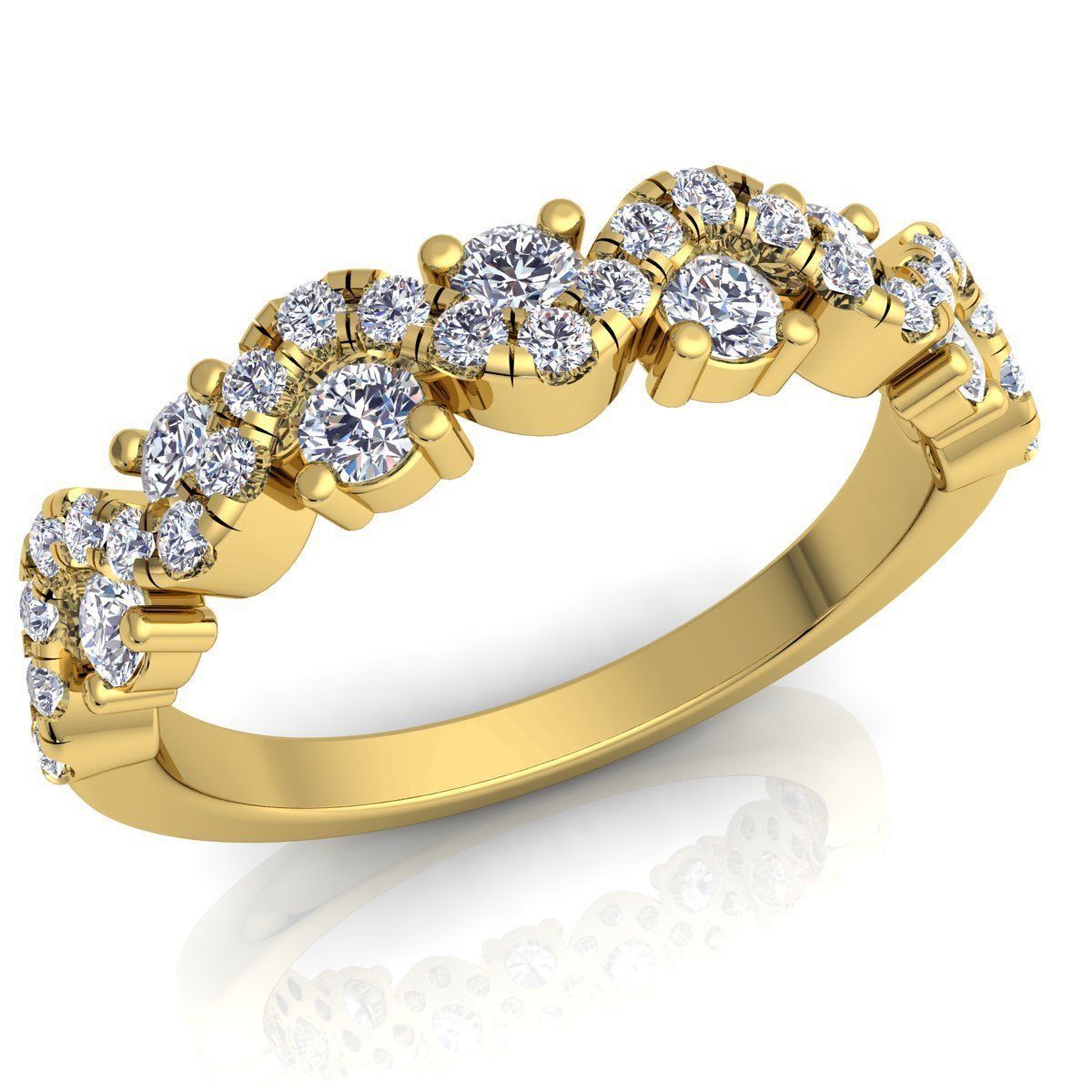 Woman Diamond Ring 3d Model Print 3D print model_1