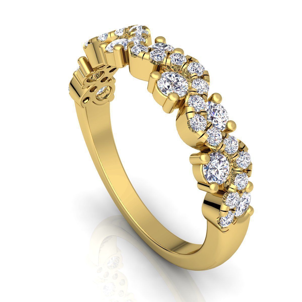 Woman Diamond Ring 3d Model Print 3D print model_9