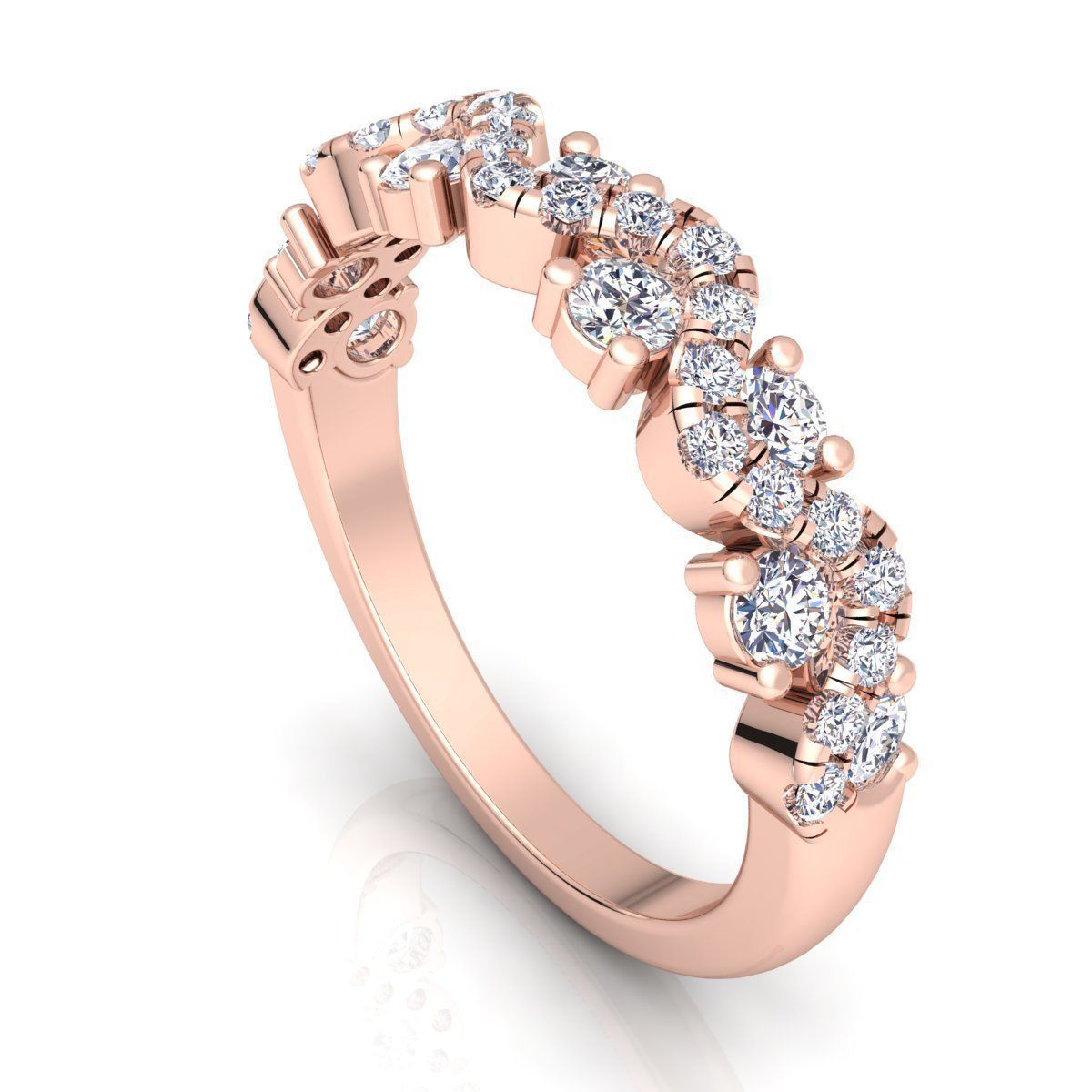 Woman Diamond Ring 3d Model Print 3D print model_10