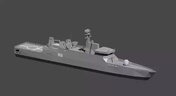 Frigate  Sigma Class Low-poly 3D model