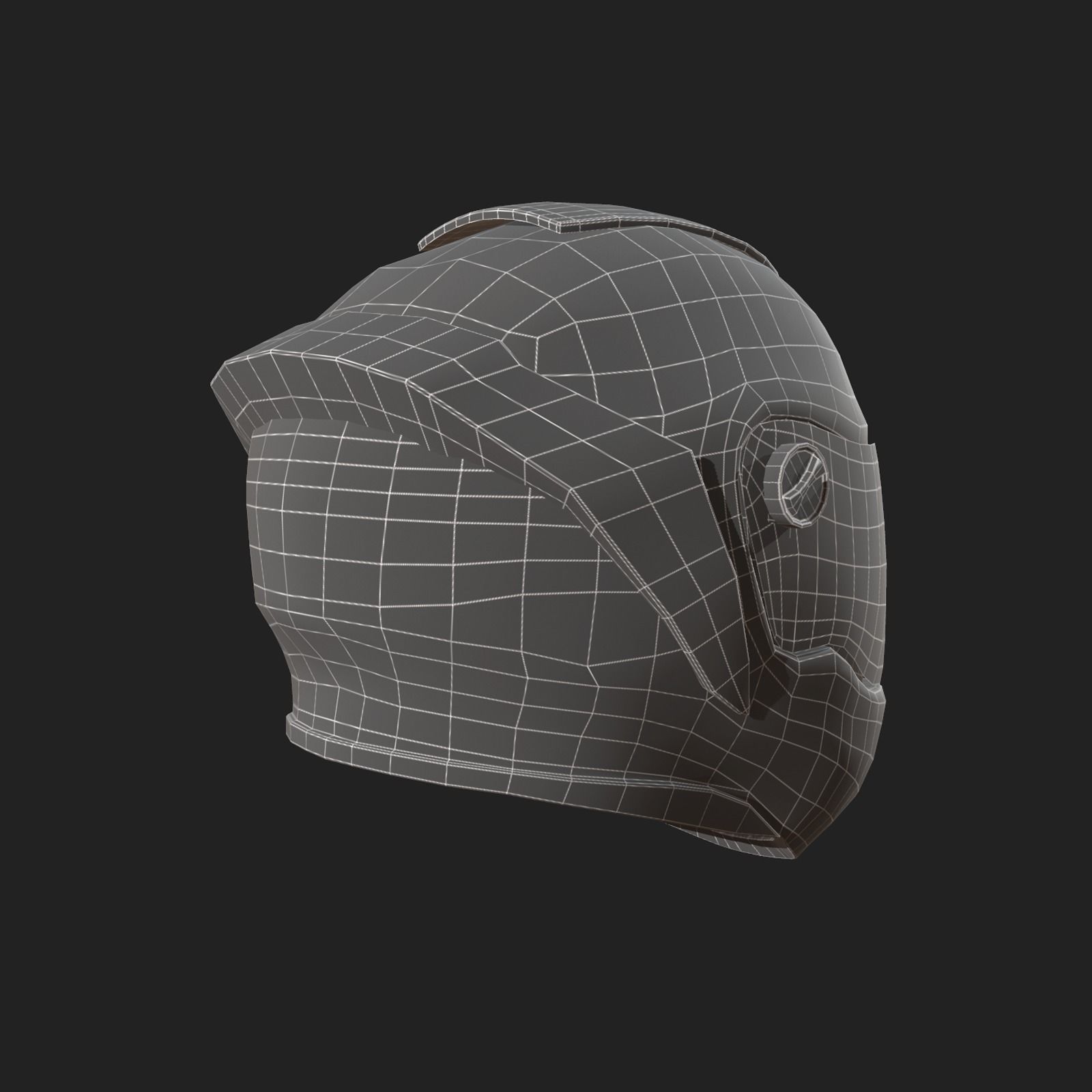 Helmet racer Generic sport scifi human 3d model Low-poly 3D model_9