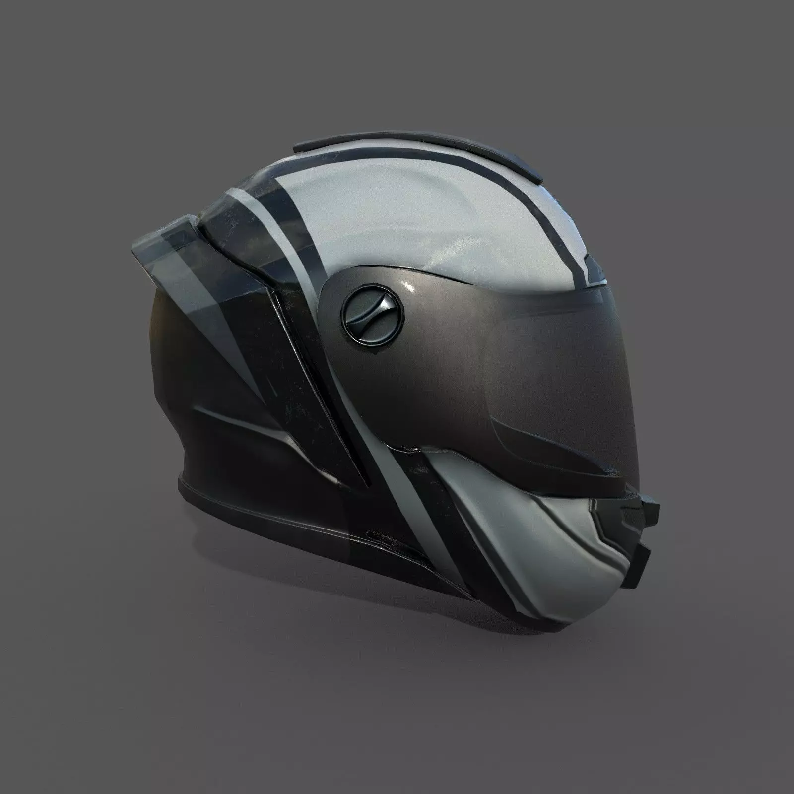 Helmet racer Generic sport scifi human 3d model Low-poly 3D model_0