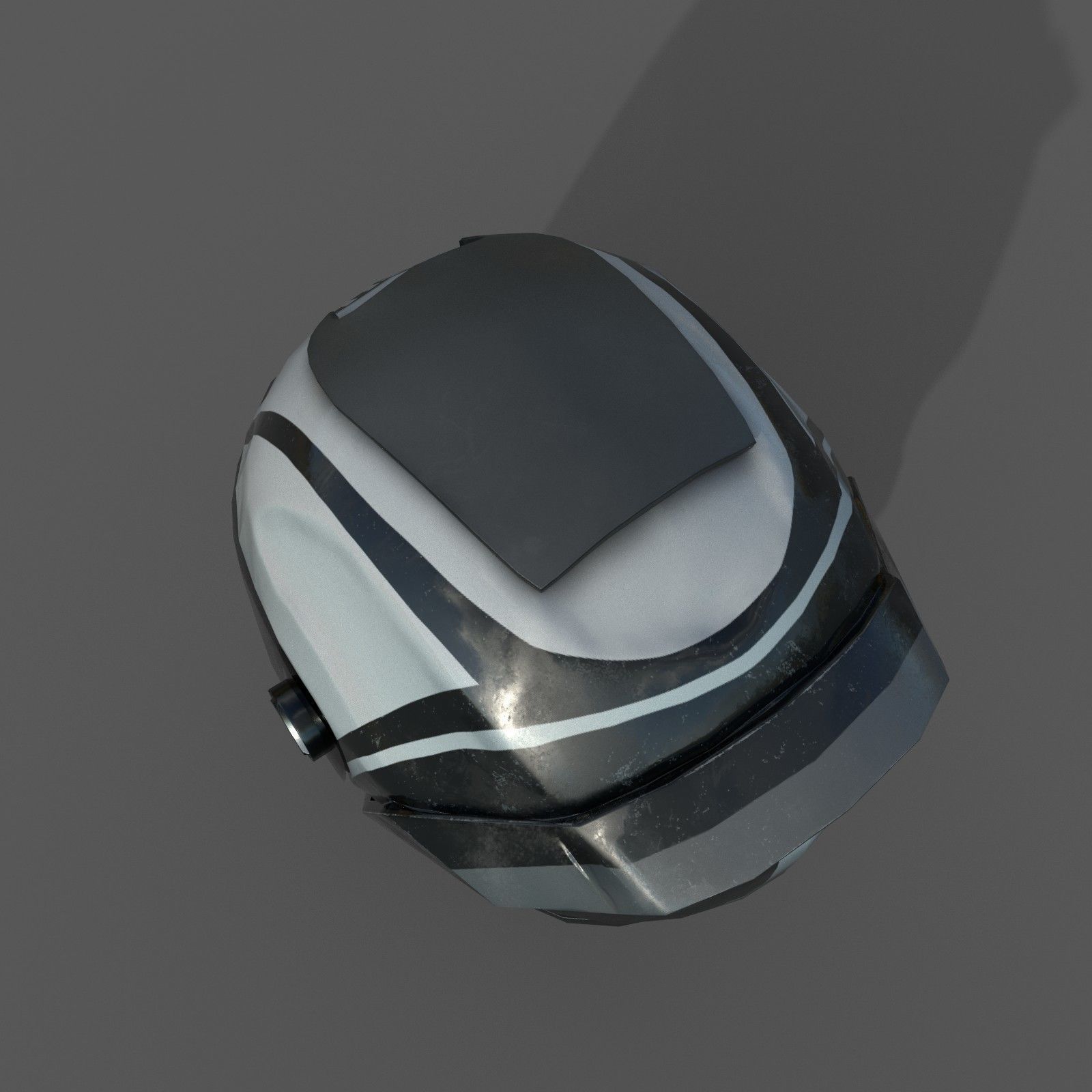 Helmet racer Generic sport scifi human 3d model Low-poly 3D model_4