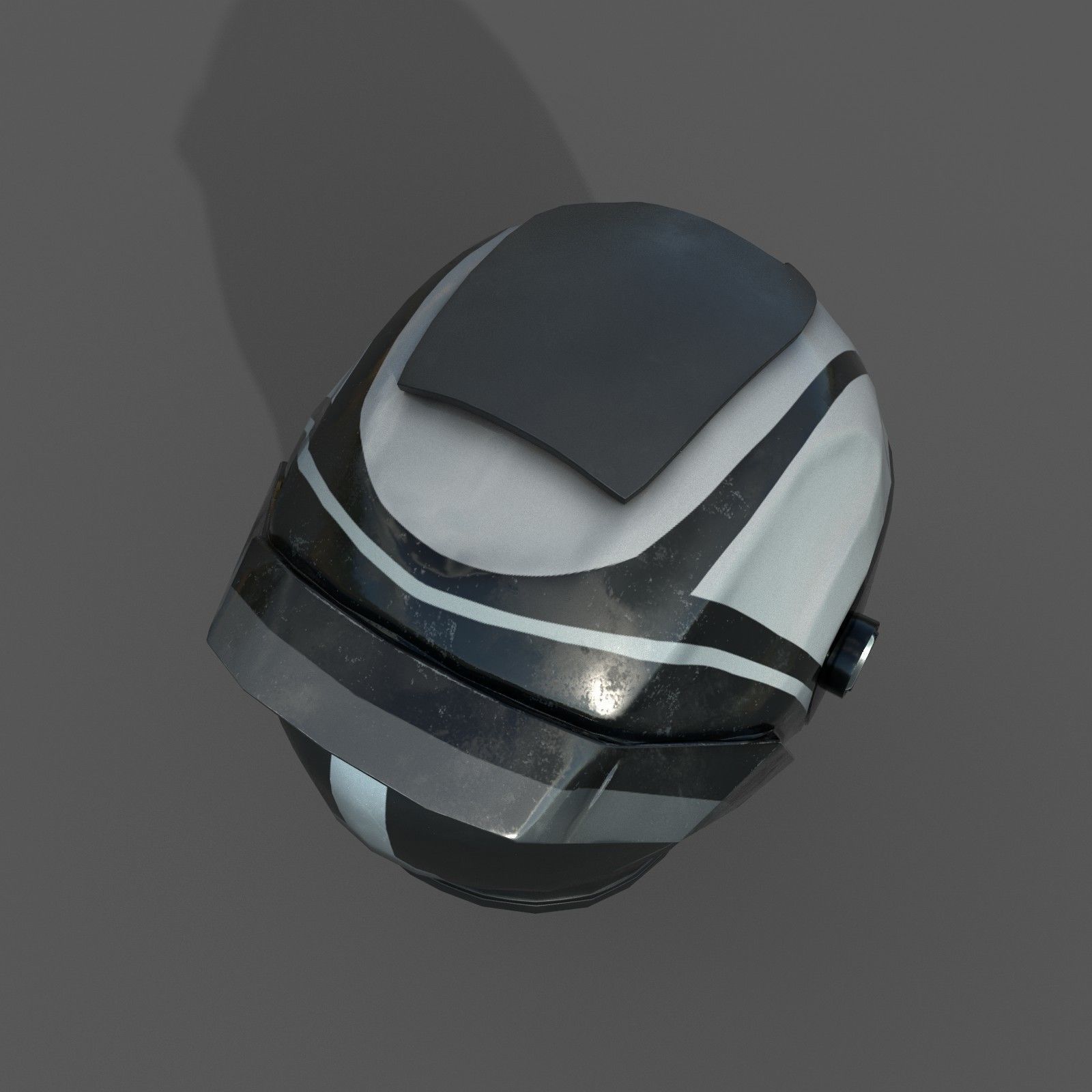 Helmet racer Generic sport scifi human 3d model Low-poly 3D model_5