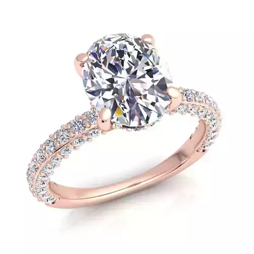 Woman Diamond Ring 3d Model Print 