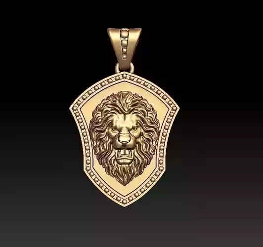Lion pendant 3D print model