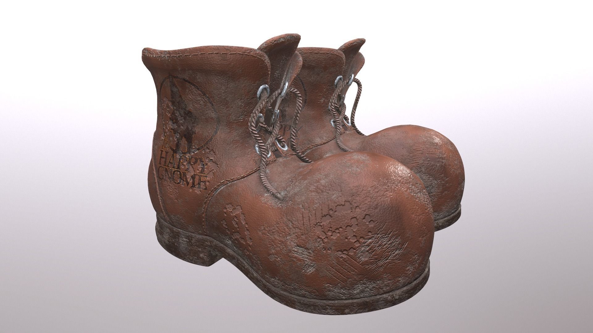 Dwarfs shoes Low-poly 3D model_5