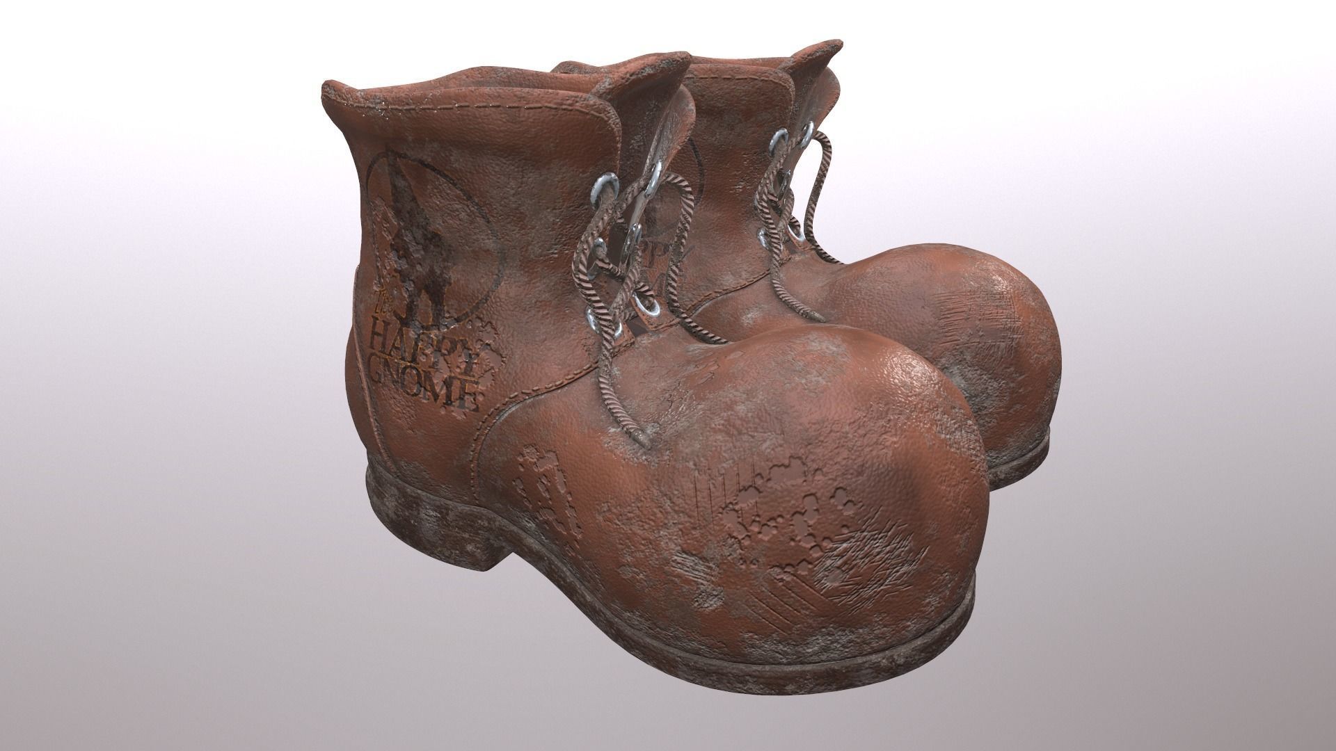 Dwarfs shoes Low-poly 3D model_2