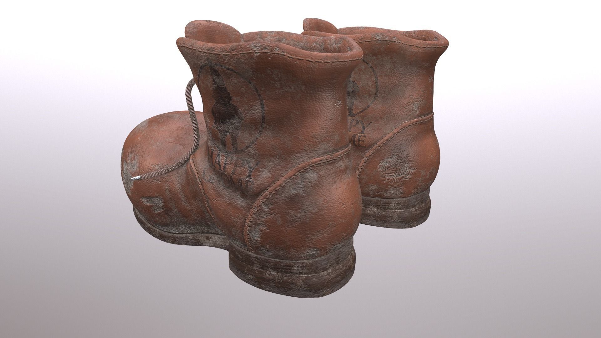 Dwarfs shoes Low-poly 3D model_3
