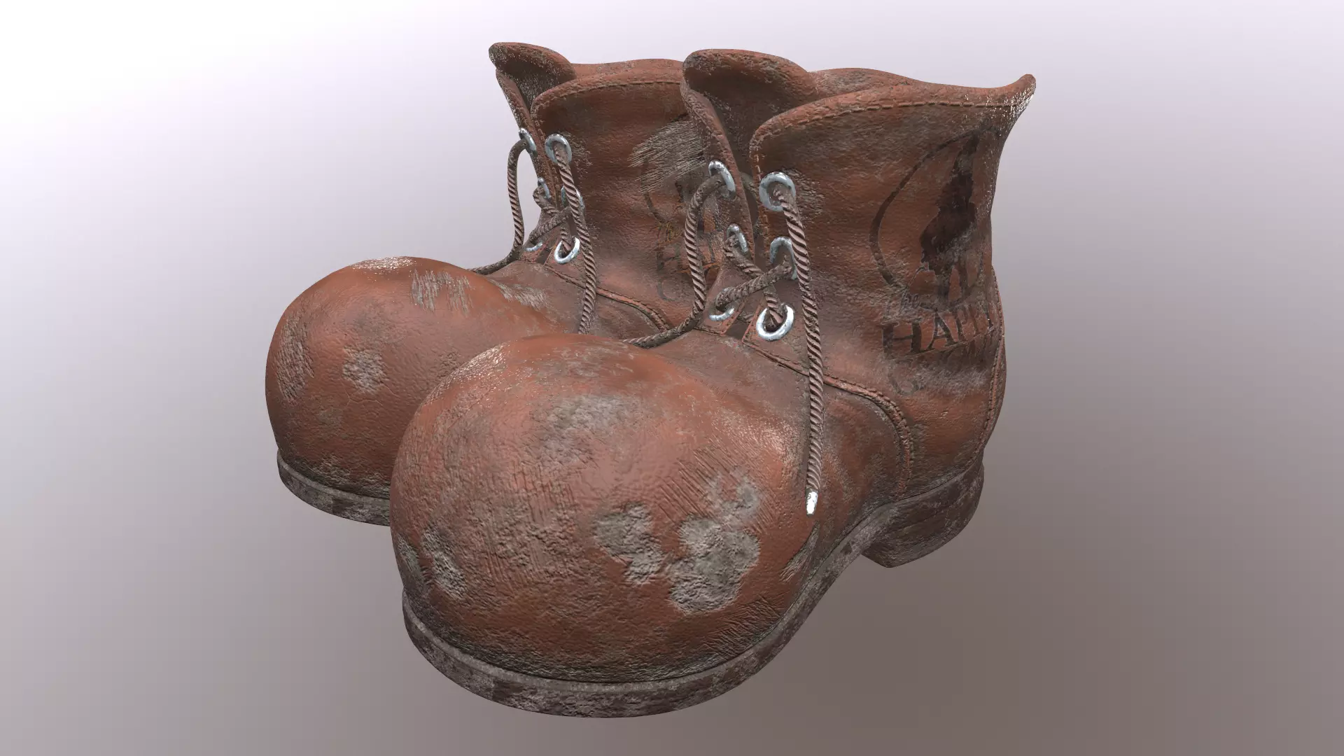 Dwarfs shoes Low-poly 3D model_0