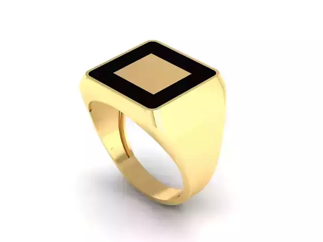 Enamel Men Ring