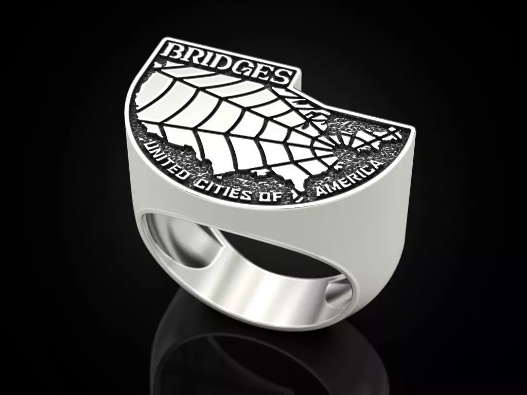 Bridges Ring 3D print model_0