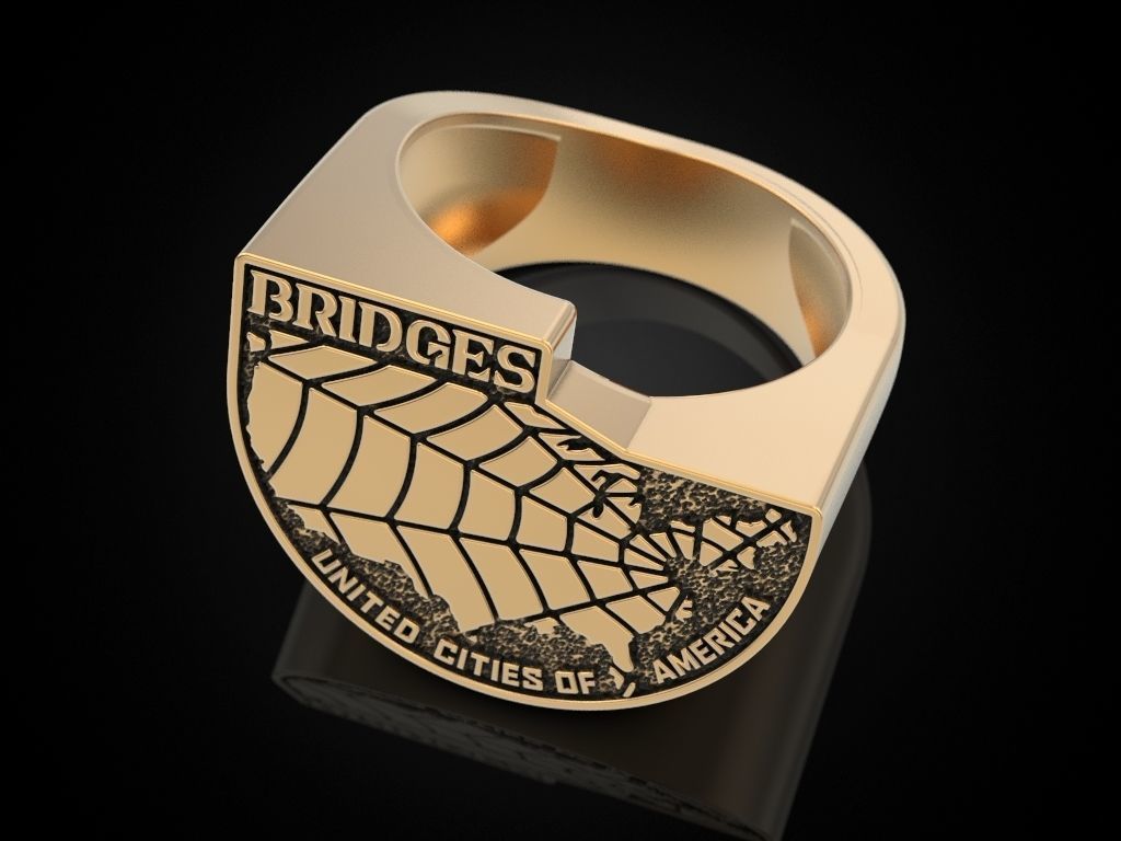 Bridges Ring 3D print model_13