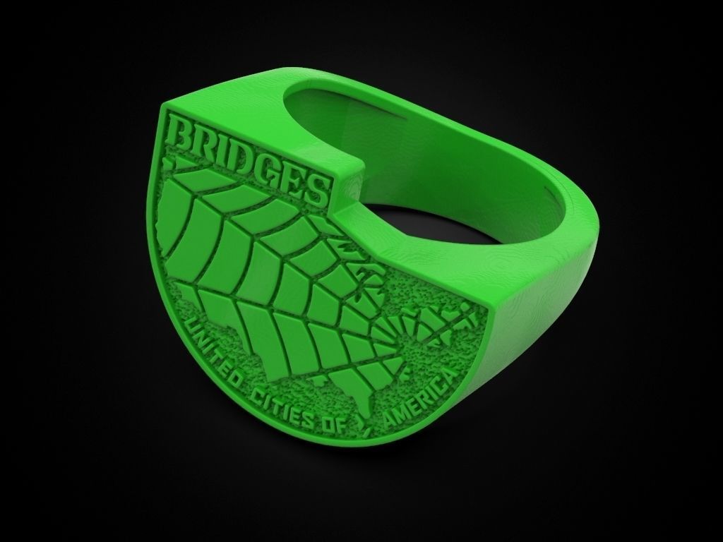 Bridges Ring 3D print model_5