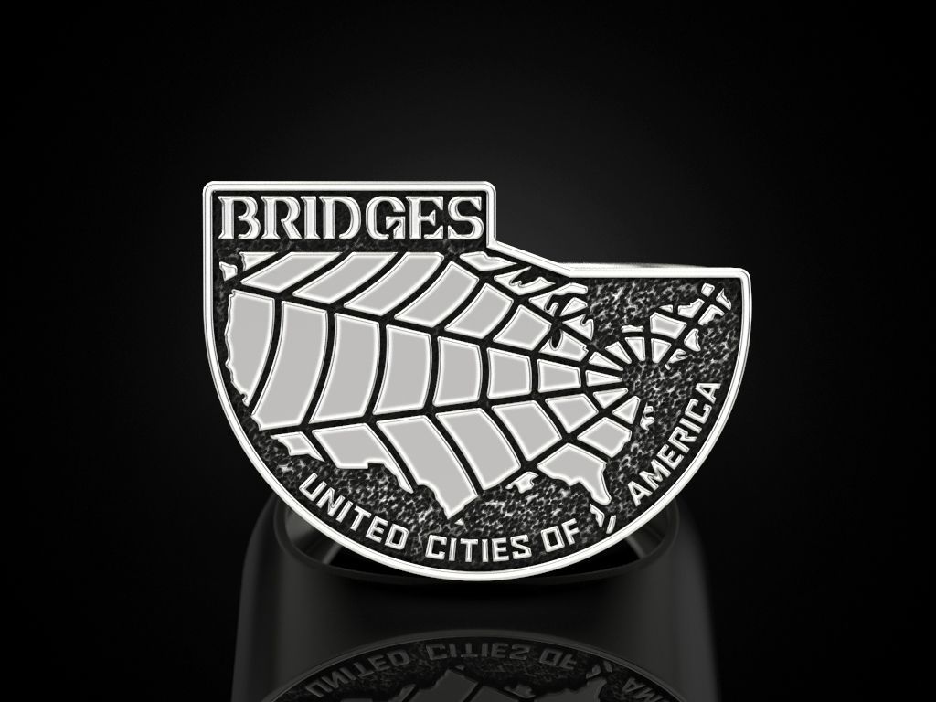 Bridges Ring 3D print model_2