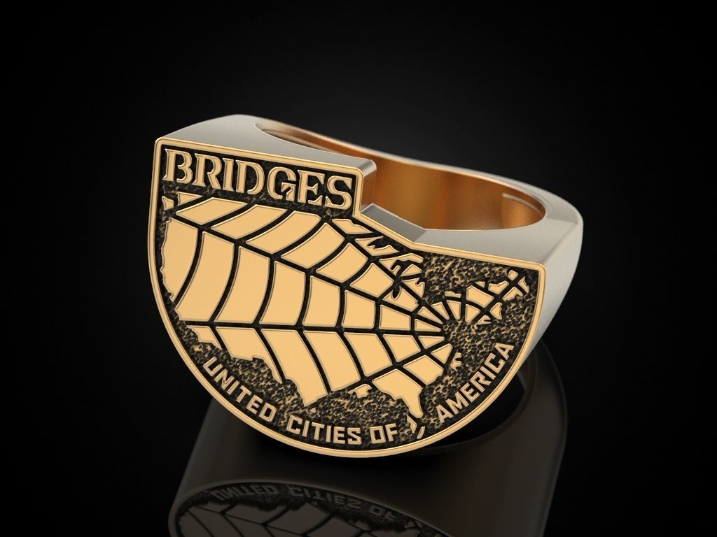 Bridges Ring 3D print model_10