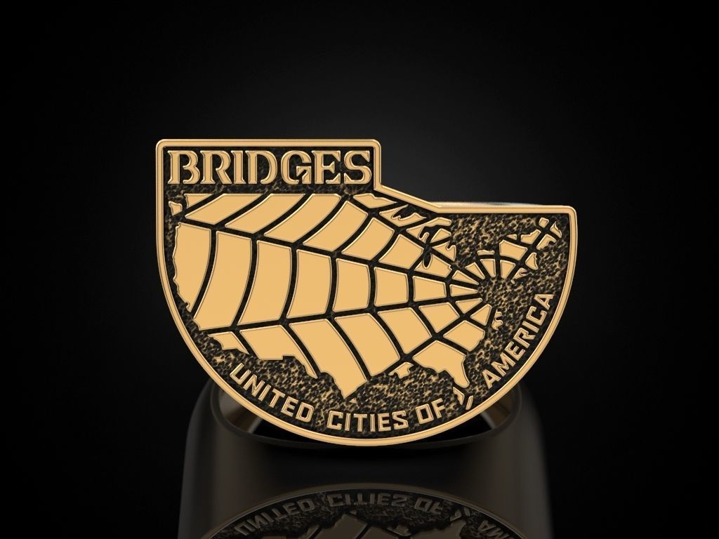 Bridges Ring 3D print model_11