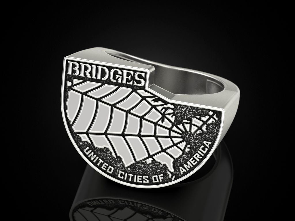 Bridges Ring 3D print model_1