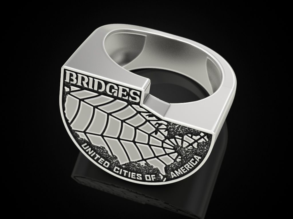 Bridges Ring 3D print model_4