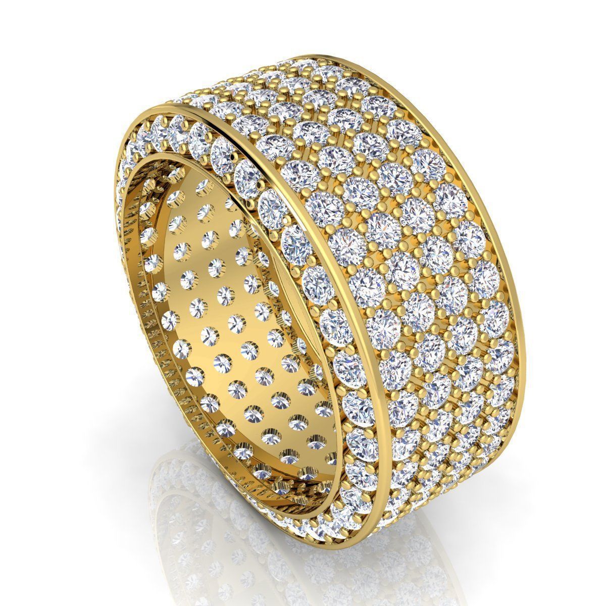 Woman Diamond Ring 3d Model Print  3D print model_6