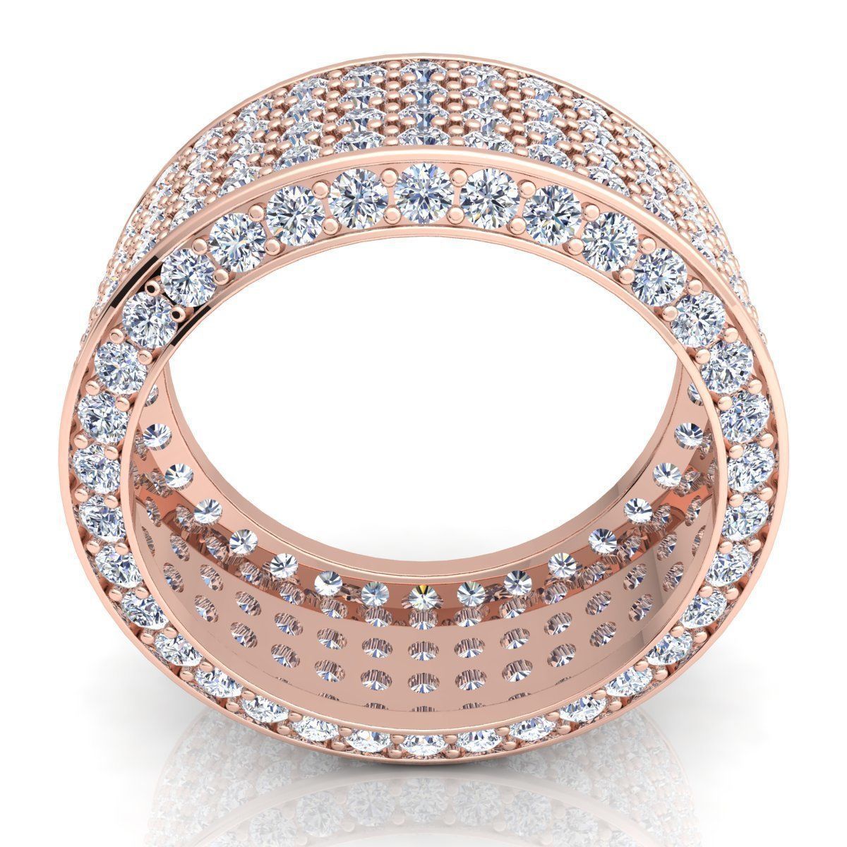 Woman Diamond Ring 3d Model Print  3D print model_4