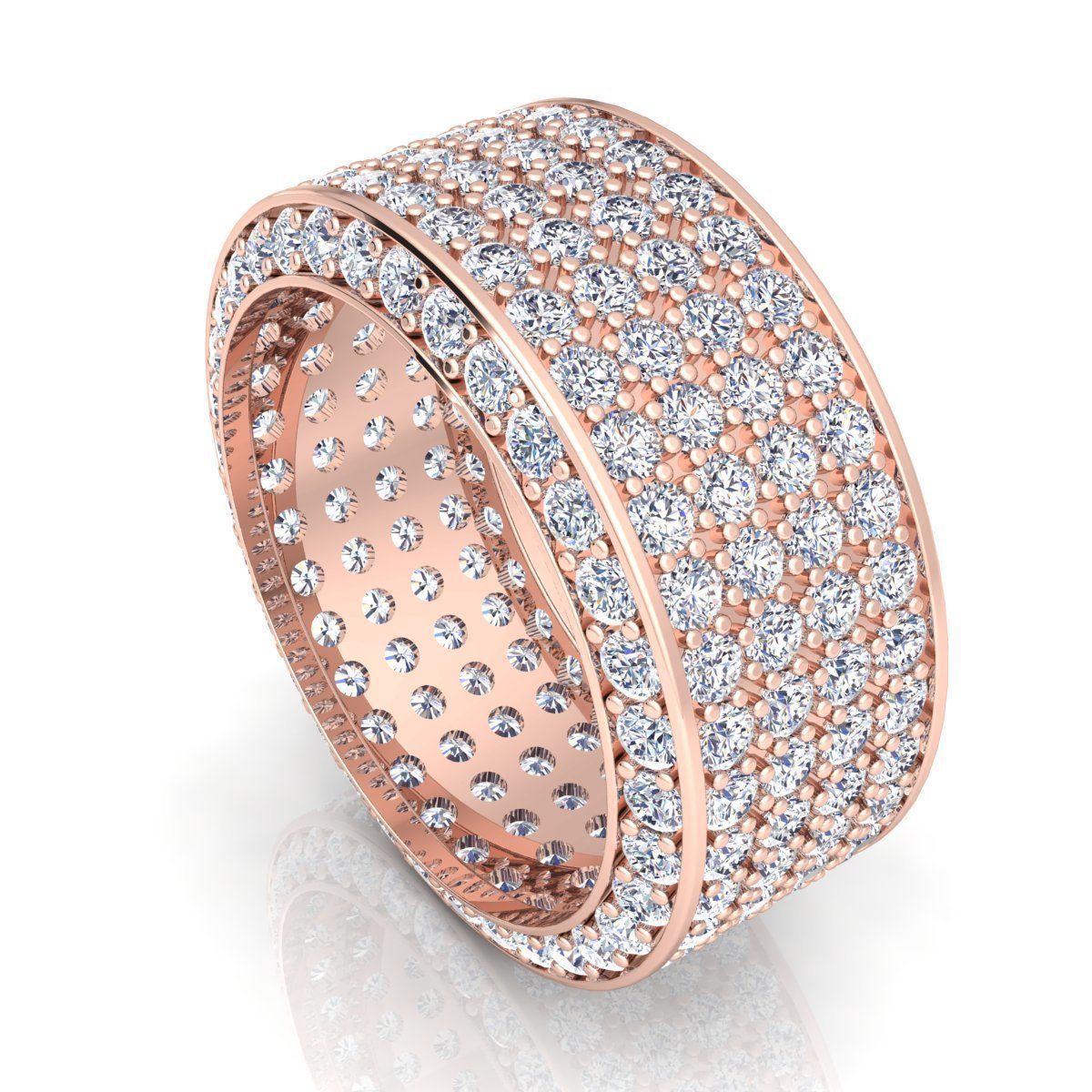 Woman Diamond Ring 3d Model Print  3D print model_7