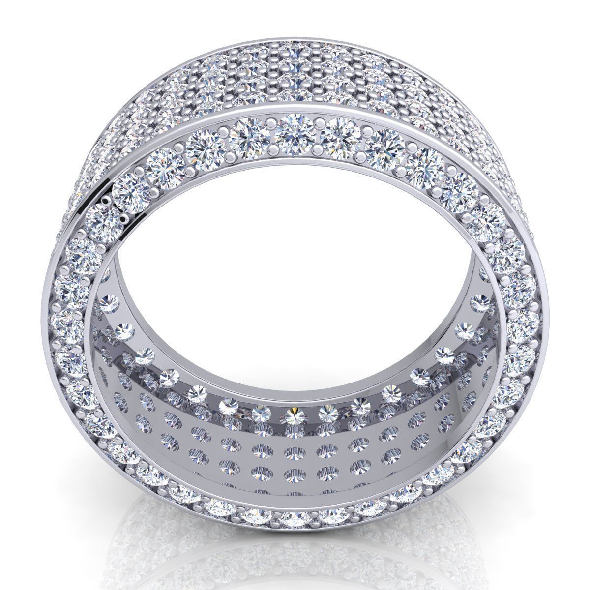 Woman Diamond Ring 3d Model Print  3D print model_5