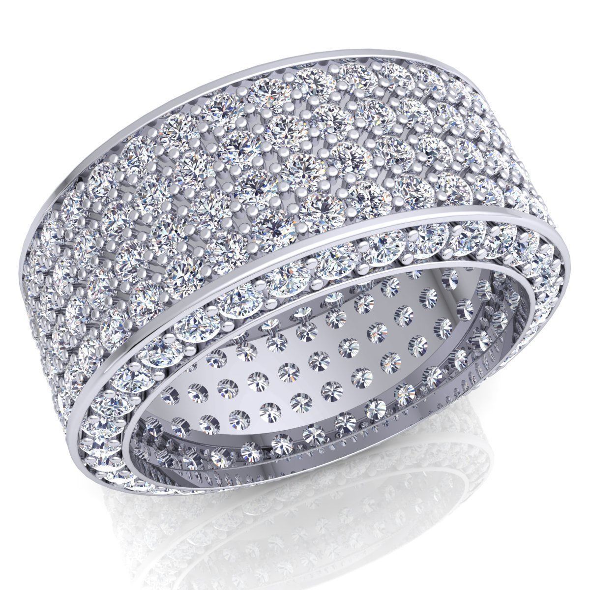 Woman Diamond Ring 3d Model Print  3D print model_2