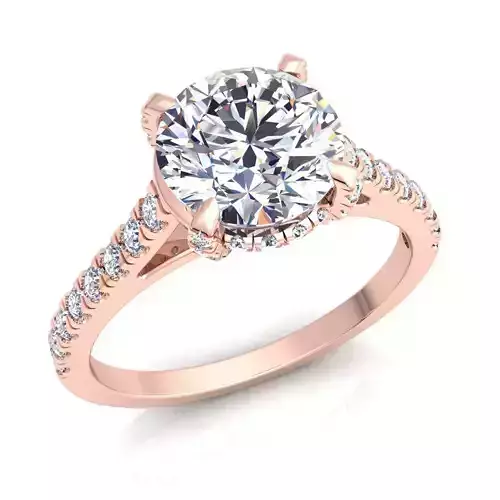 Woman Diamond Ring 3d Model Print 