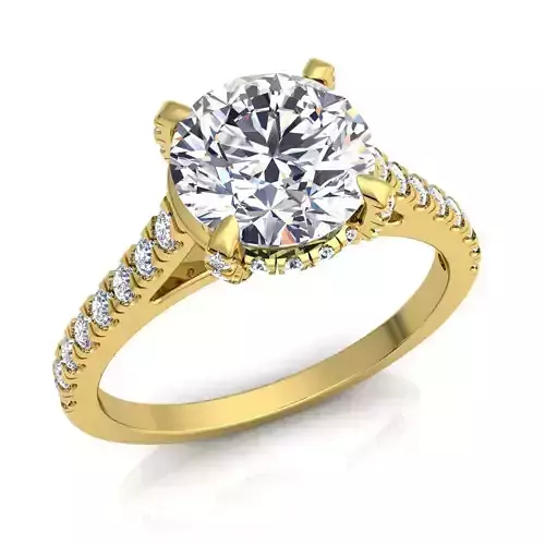 Woman Diamond Ring 3d Model Print 