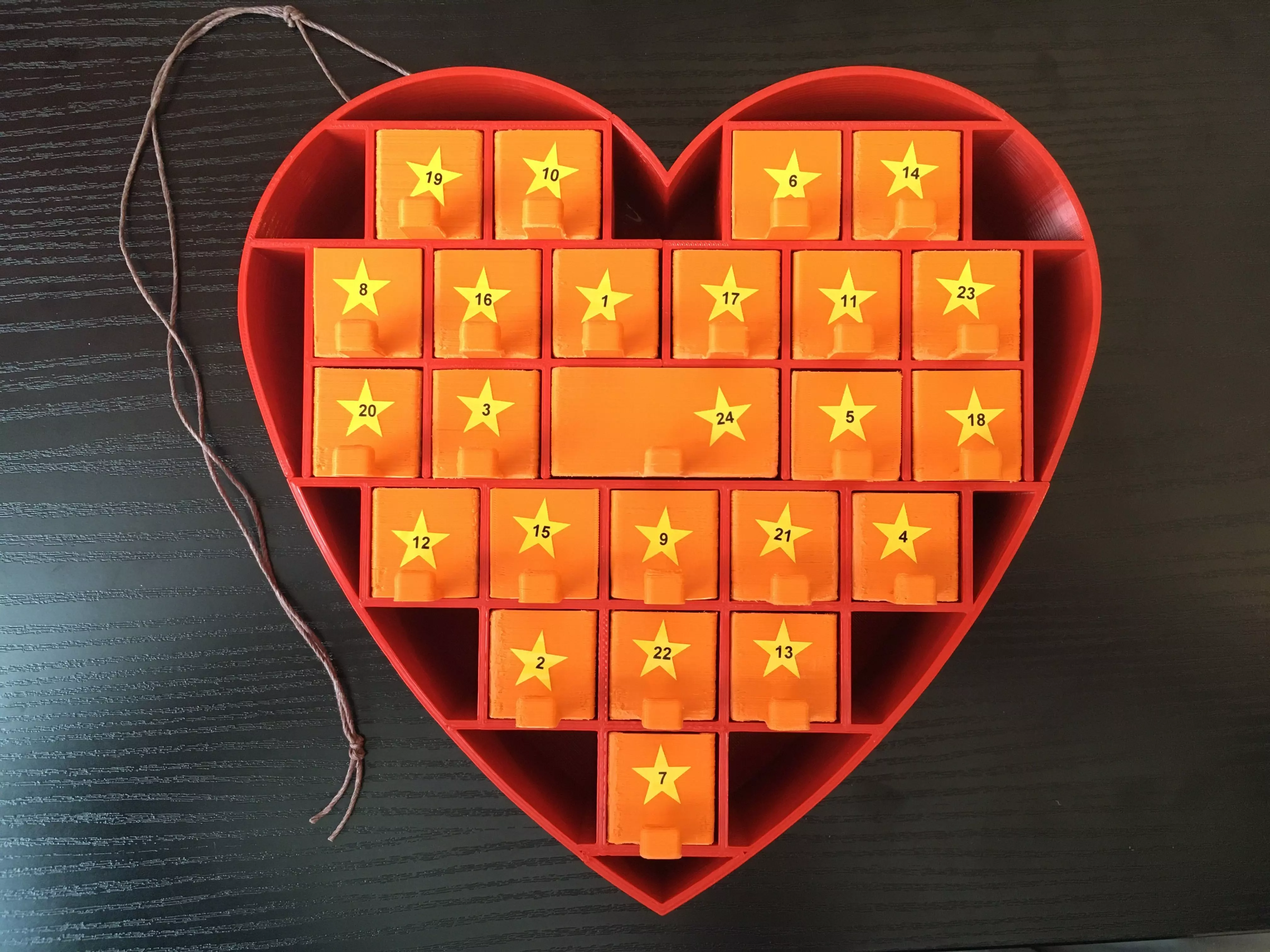 Advent Calendar Heartshape 3D print model