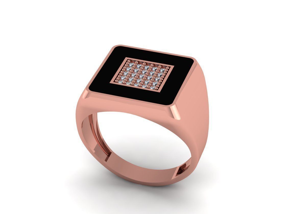 Enamel Men Ring 04 3D print model_4