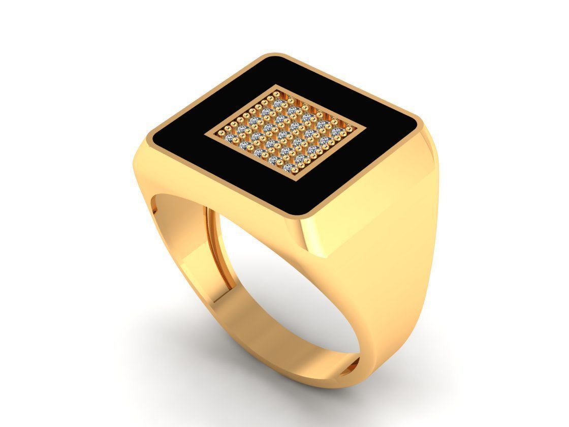 Enamel Men Ring 04 3D print model_1