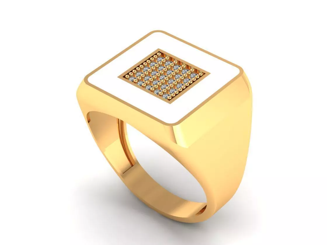 Enamel Men Ring 04 3D print model_0